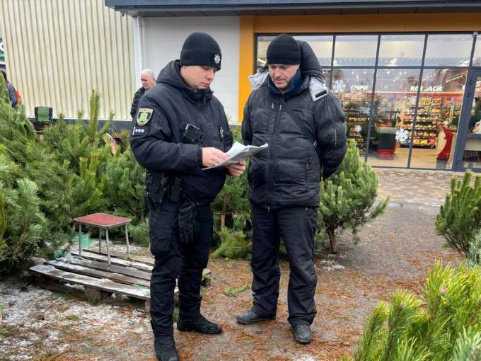 Поліція посилює контроль за продажем новорічних ялинок у Харківській області Поліція посилює контроль за продажем новорічних ялинок у Харківській області