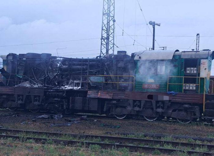 Окупантами було атаковано локомотив у Харківській області Окупантами було атаковано локомотив у Харківській області
