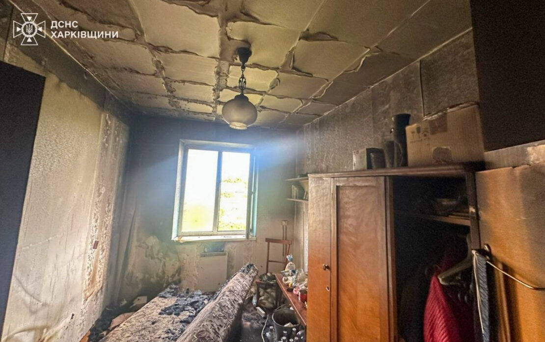 Під час пожежі на Харківщині загинув чоловік Під час пожежі на Харківщині загинув чоловік