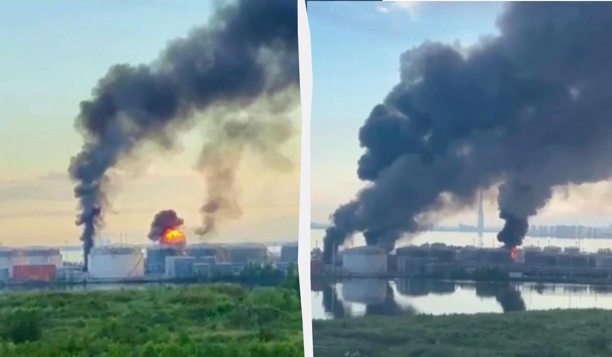За понад 1000 км від України: Зеленський підтвердив ураження Петербурзького нафтового терміналу За понад 1000 км від України: Зеленський підтвердив ураження Петербурзького нафтового терміналу