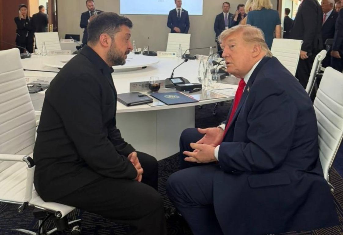 Зеленський зустрівся із Трампом на саміті G7 Зеленський зустрівся із Трампом на саміті G7